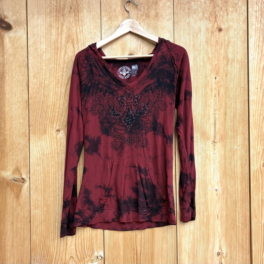 Affliction Tie Dye Hoodie Women’s Sz Medium